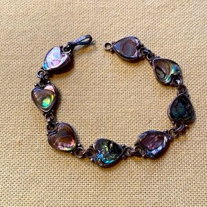 Mexican Sterling Silver hearts Bracelet 🌺Vintage